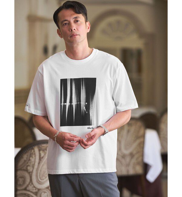 UNITED ARROWS green label relaxing「【別注】＜WILLIAM KLEIN＞クルーネック 半袖 Tシャツ」|Tシャツ・カットソー|WHITE