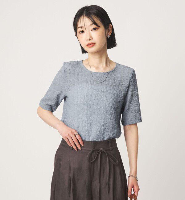 UNITED ARROWS green label relaxing「ポコポコ シアー Tシャツ」|Tシャツ・カットソー|LT.BLUE