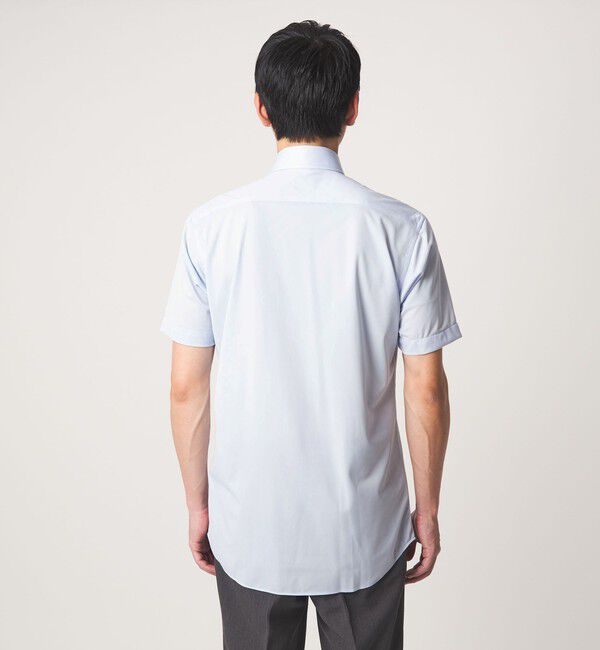 UNITED ARROWS green label relaxing「A+ COOL Pトリコット シャドーストライプ スタンダード ボタンダウン 半袖 ドレスシャツ -ストレッチ・イー」|シャツ・ブラウス|
