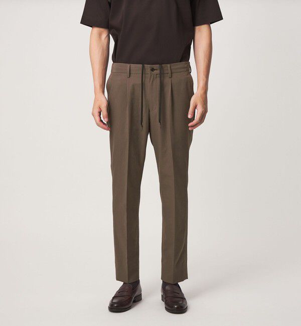 UNITED ARROWS green label relaxing「A+ air ポリエステル ミニ チェック 1プリーツ スラックス」|スラックス|