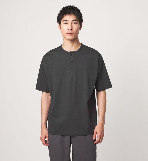 UNITED ARROWS green label relaxing「クリア MVS ヘンリーネック 半袖 Tシャツ」|Tシャツ・カットソー|