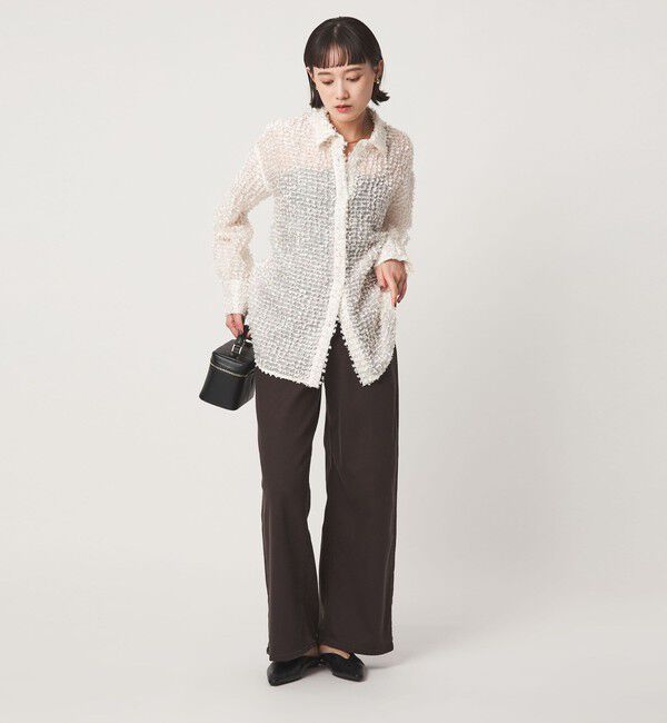 UNITED ARROWS green label relaxing「シアー ジャガード シャツ」|シャツ・ブラウス|