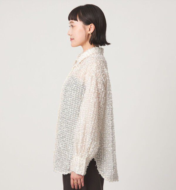 UNITED ARROWS green label relaxing「シアー ジャガード シャツ」|シャツ・ブラウス|