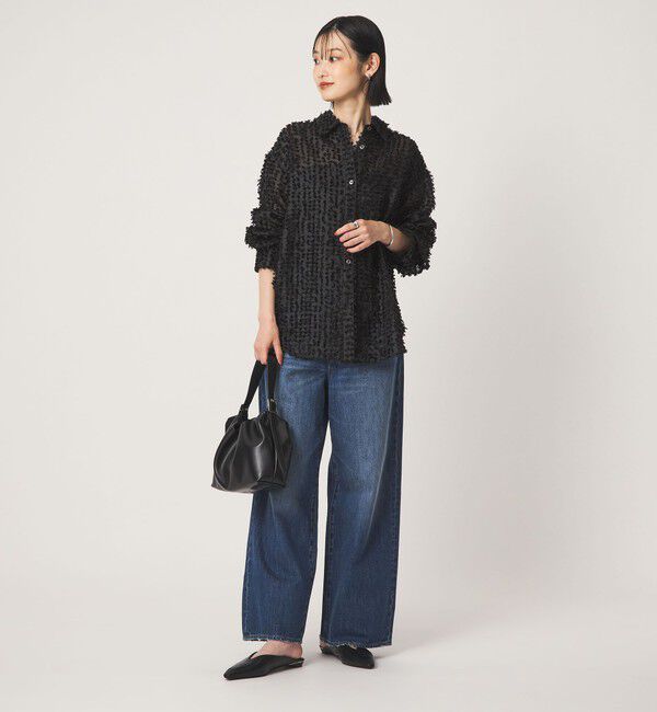 UNITED ARROWS green label relaxing「シアー ジャガード シャツ」|シャツ・ブラウス|