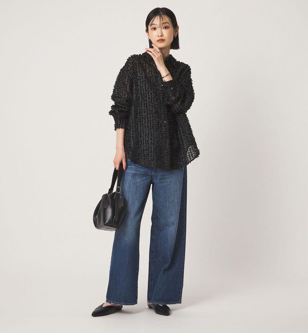 UNITED ARROWS green label relaxing「シアー ジャガード シャツ」|シャツ・ブラウス|