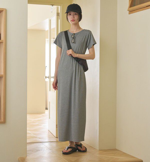 BEAUTY&YOUTH UNITED ARROWS「【WEB限定】リブショートスリーブ カットソーワンピース」|ワンピース|