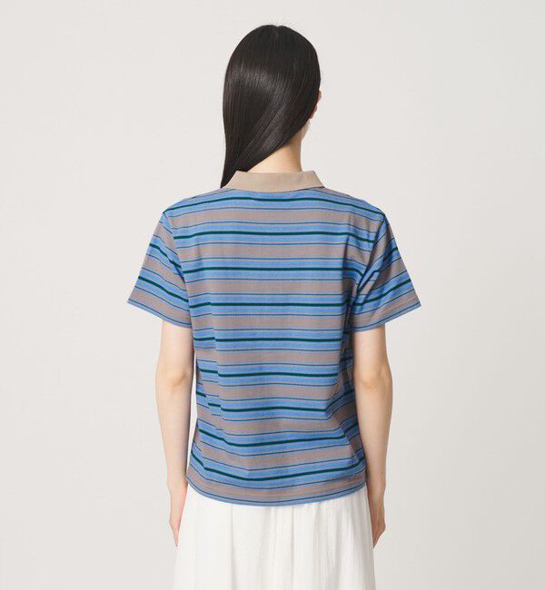 BEAUTY&YOUTH UNITED ARROWS「【WEB限定】マルチボーダー ポロカラーTシャツ」|Tシャツ・カットソー|