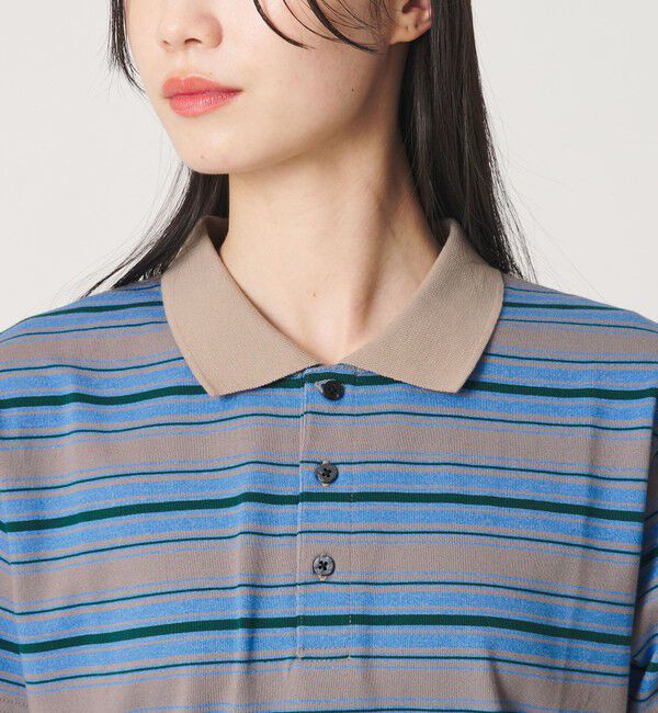 BEAUTY&YOUTH UNITED ARROWS「【WEB限定】マルチボーダー ポロカラーTシャツ」|Tシャツ・カットソー|
