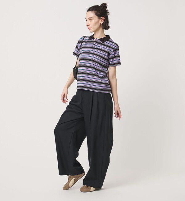 BEAUTY&YOUTH UNITED ARROWS「【WEB限定】マルチボーダー ポロカラーTシャツ」|Tシャツ・カットソー|