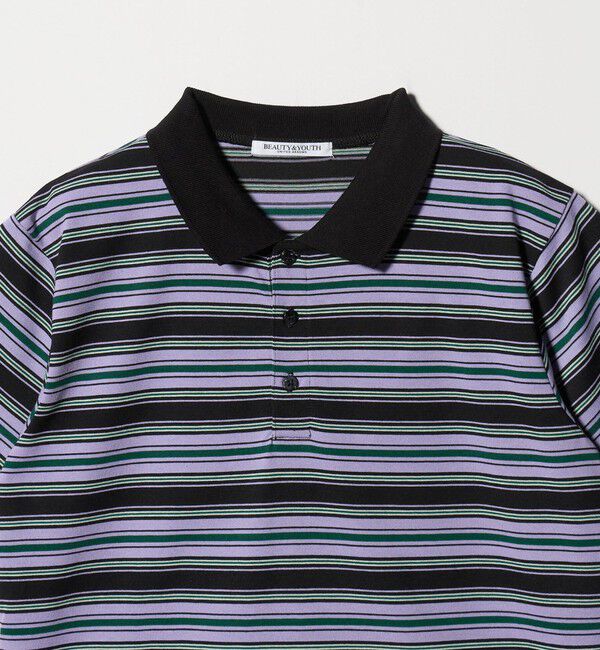 BEAUTY&YOUTH UNITED ARROWS「【WEB限定】マルチボーダー ポロカラーTシャツ」|Tシャツ・カットソー|