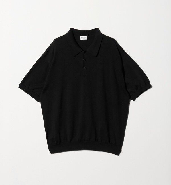 BEAUTY&YOUTH UNITED ARROWS「HI-LINE グロッシー ギザ 3B ニット ポロシャツ ウォッシャブル」|ニット・セーター|