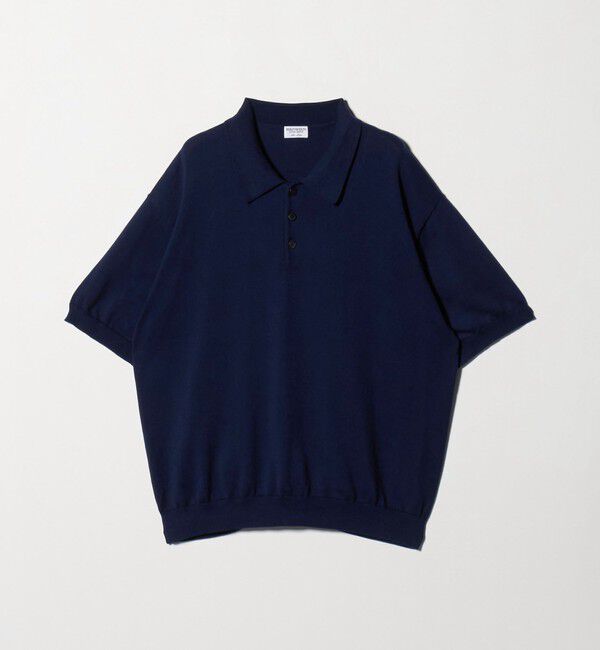 BEAUTY&YOUTH UNITED ARROWS「HI-LINE グロッシー ギザ 3B ニット ポロシャツ ウォッシャブル」|ニット・セーター|