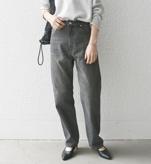 SHIPS any「《一部追加予約》SHIPS any: ハイライズ デニムパンツ［SHIPS any DENIM］」|デニム|ブラック
