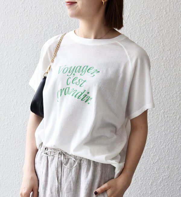 SHIPS any「SHIPS any:〈洗濯機可能〉シアー 裏毛 ロゴ TEE」|Tシャツ・カットソー|