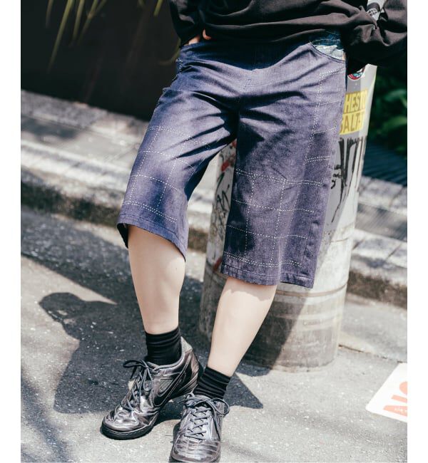 Paris Saint-Germain「【Poggy &times; Paris Saint-Germain】DEAR PSG PRINTED BAGGY SHORTS」|デニム|