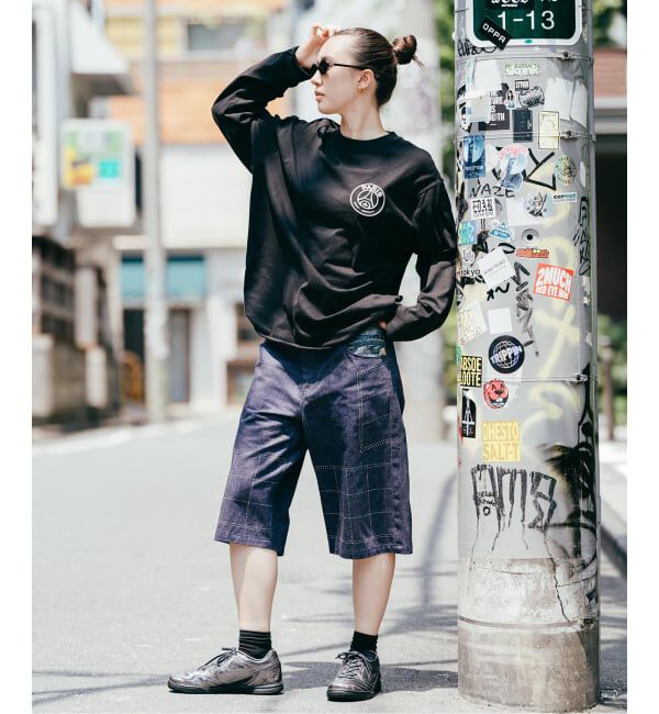 Paris Saint-Germain「【Poggy &times; Paris Saint-Germain】DEAR PSG PRINTED BAGGY SHORTS」|デニム|