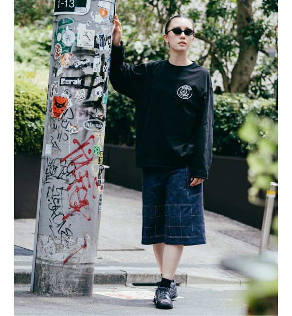 Paris Saint-Germain「【Poggy &times; Paris Saint-Germain】DEAR PSG PRINTED BAGGY SHORTS」|デニム|