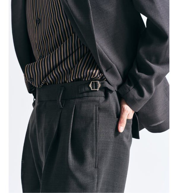 417 EDIFICE「【EVALET / エバレット】メッシュ 2タックパンツ "セットアップ着用可能"」|スラックス|