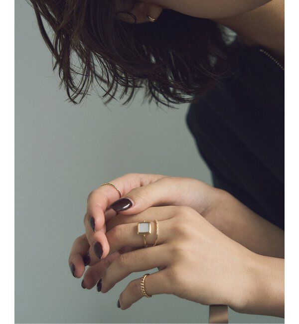 Lilas by Spick&Span「スクエアシェルリング K10」|リング|ゴールド