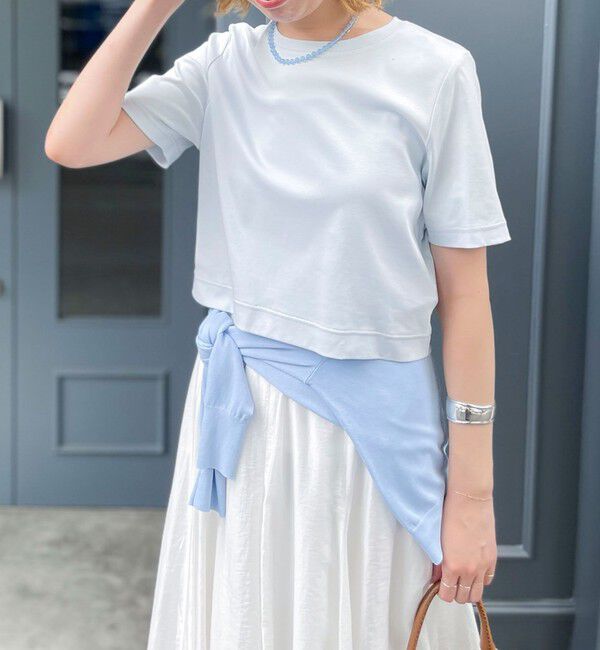 NOLLEY'S sophi「《撥水/汗染み軽減》ショート丈Tシャツ」|Tシャツ・カットソー|