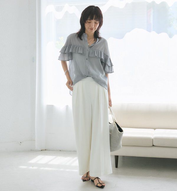  「【WEB限定TMサイズ登場/4サイズ展開】タックワイドスラックス」|チノ|
