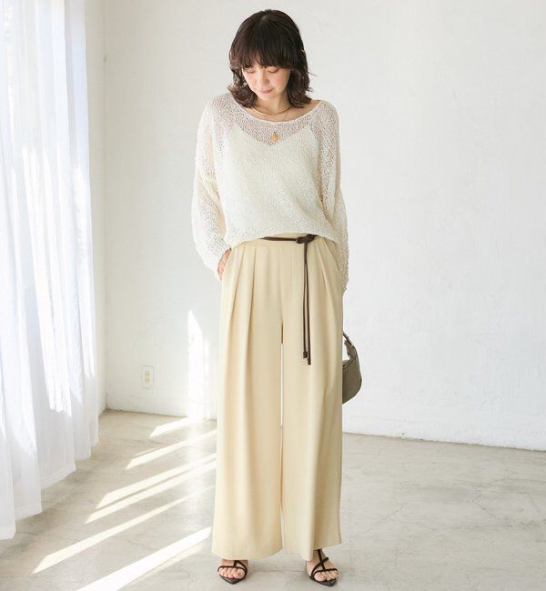  「【WEB限定TMサイズ登場/4サイズ展開】タックワイドスラックス」|チノ|