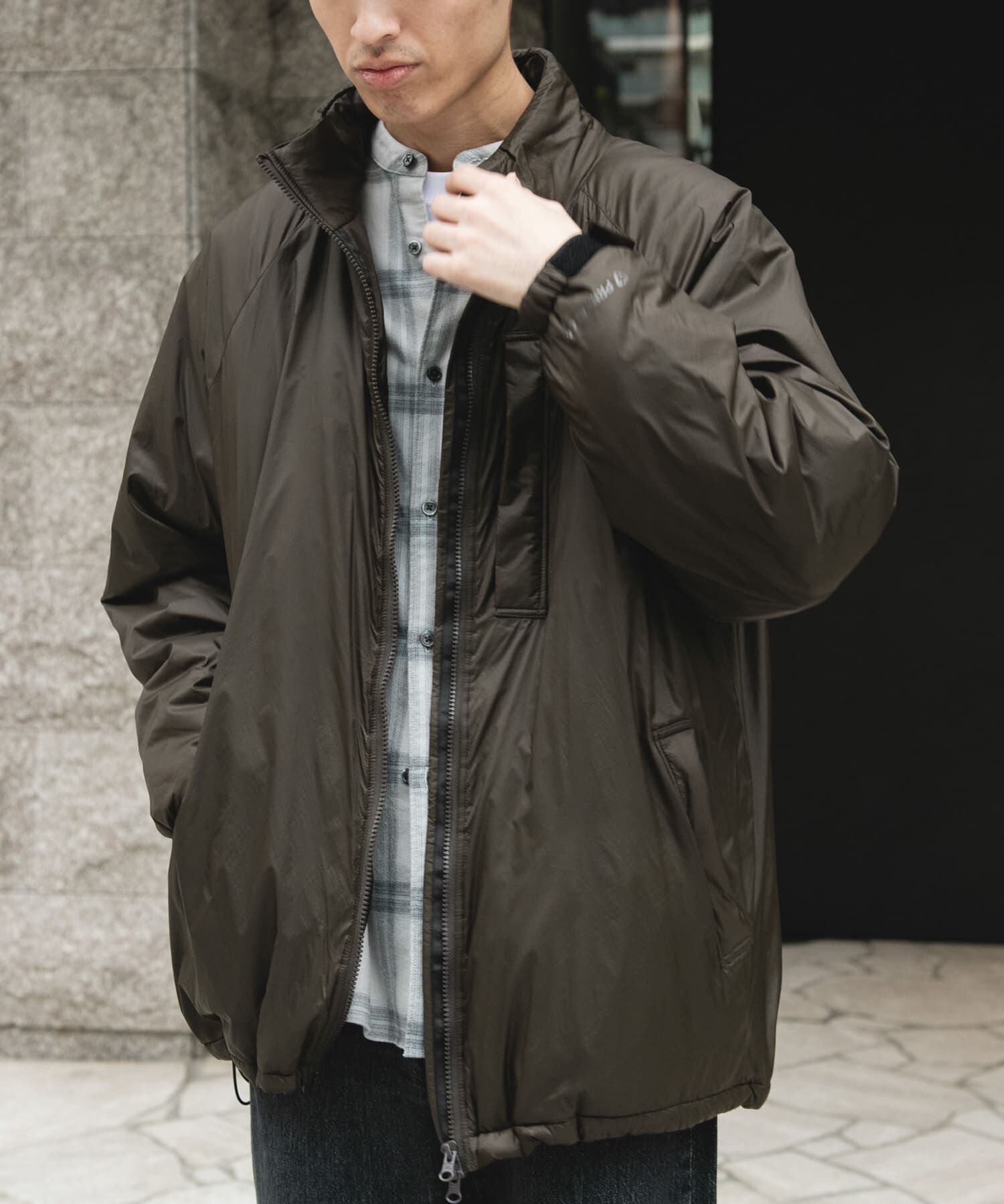 URBAN RESEARCH DOORS「URD PRIMALOFT 中綿ブルゾン」|ブルゾン・スタジャン|ブラウン
