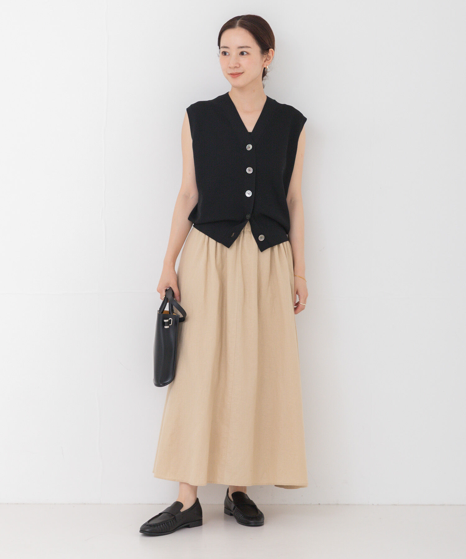URBAN RESEARCH「リネンコットンギャザースカート」|スカート|