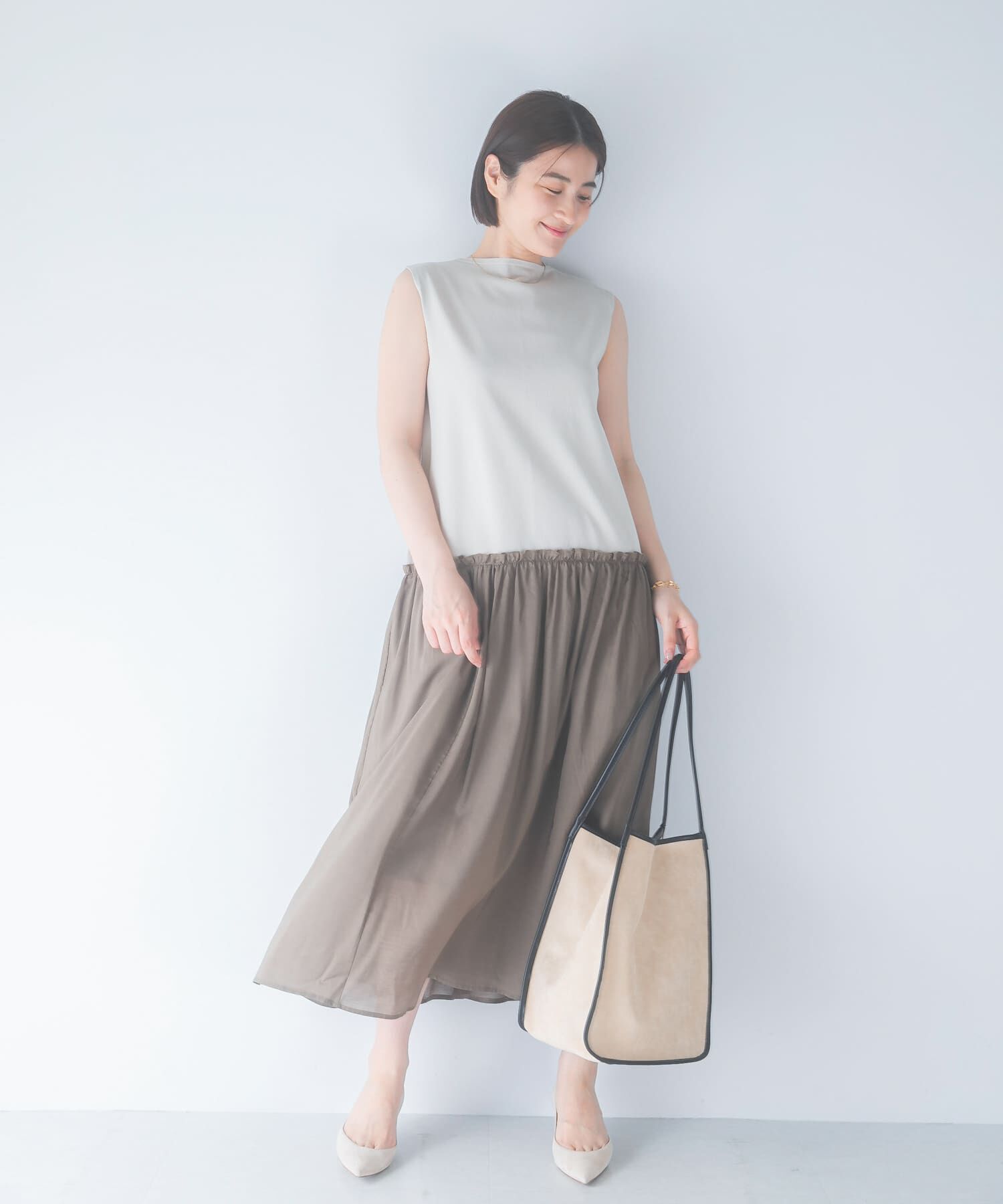 URBAN RESEARCH ROSSO「ドッキングストレートワンピース」|ワンピース|