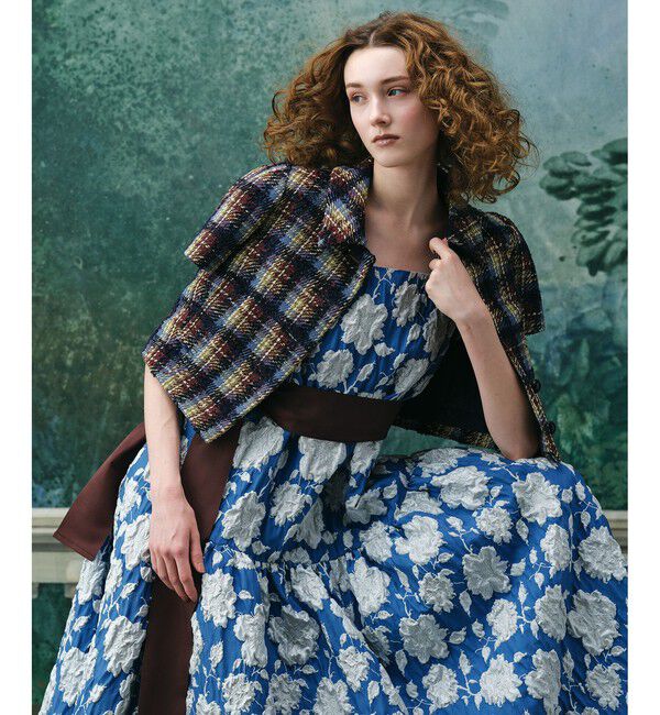 LOULOU WILLOUGHBY「BHARAT シルバーラメジャガードワンピース」|ワンピース|