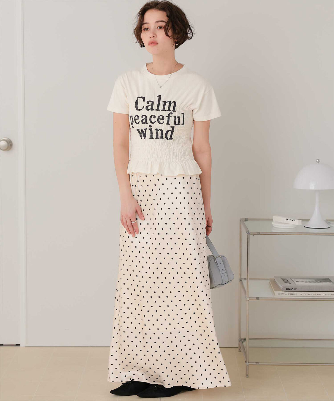 titivate「シャーリングロゴプリントTシャツ」|Tシャツ・カットソー|