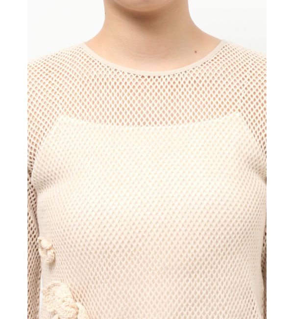 Ungrid「モチーフデザインメッシュロングスリーブTee」|Tシャツ・カットソー|