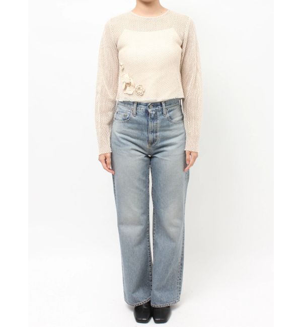Ungrid「モチーフデザインメッシュロングスリーブTee」|Tシャツ・カットソー|