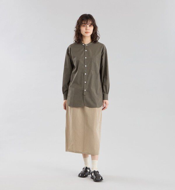 MACKINTOSH PHILOSOPHY「GREY LABEL シャンブレーバンドカラーシャツ」|シャツ・ブラウス|