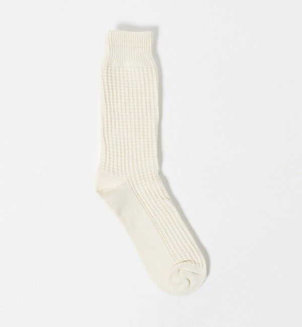 UNITED ARROWS「＜ROTOTO＞ワッフル クルーソックス」|ソックス|OFF WHITE