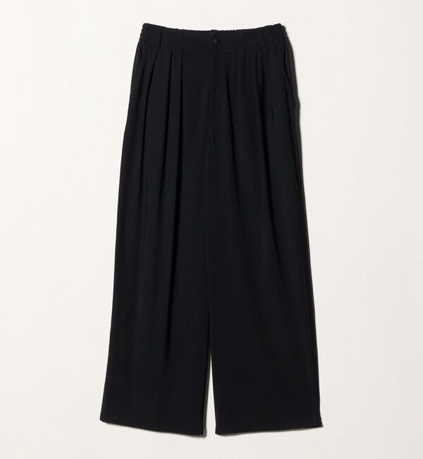 UNITED ARROWS「ジャージー タック ワイドパンツ ‐ウォッシャブル‐」|スラックス|