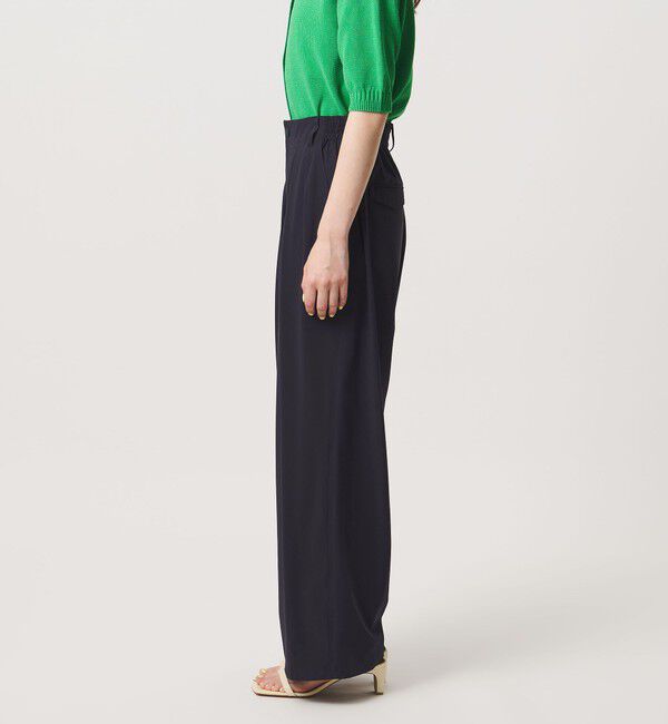 UNITED ARROWS「ジャージー タック ワイドパンツ ‐ウォッシャブル‐」|スラックス|