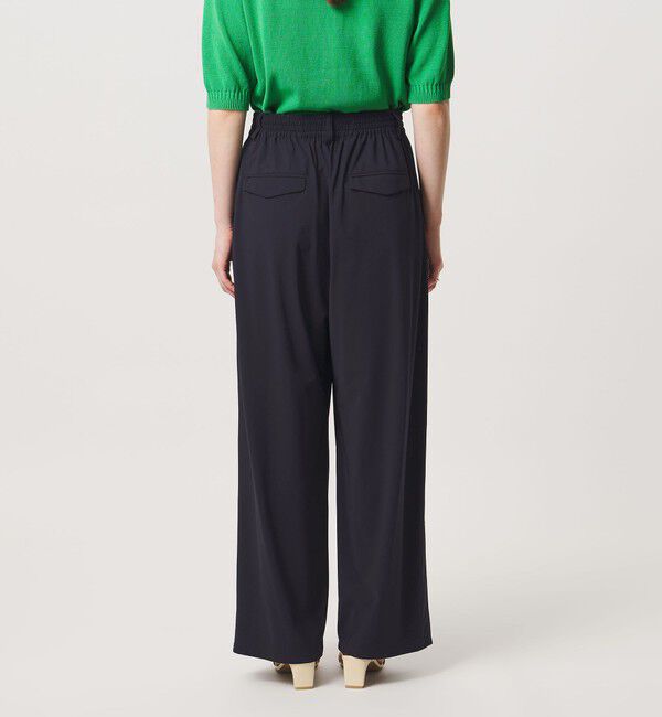 UNITED ARROWS「ジャージー タック ワイドパンツ ‐ウォッシャブル‐」|スラックス|
