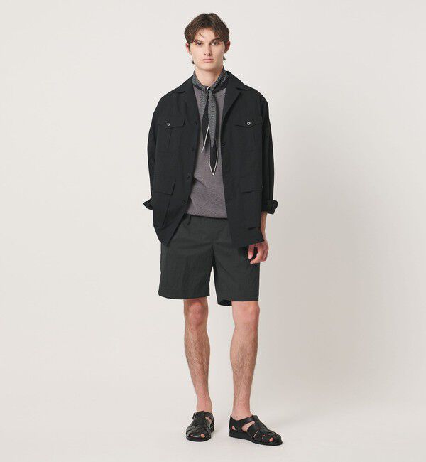 UNITED ARROWS「ワッシャーナイロン 2プリーツ サイドアジャスター ショーツ 撥水 ヨコストレッチ」|その他|