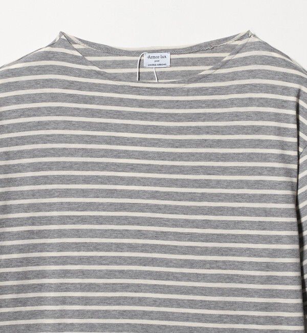 UNITED ARROWS「【別注】＜Armor-Lux＞ セミボートネック ボーダー Tシャツ」|Tシャツ・カットソー|