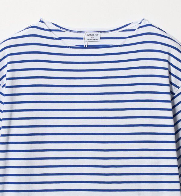 UNITED ARROWS「【別注】＜Armor-Lux＞ セミボートネック ボーダー Tシャツ」|Tシャツ・カットソー|