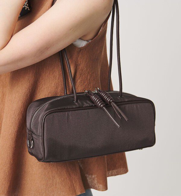 UNITED ARROWS「＜＆MyuQ＞NY KAKU ワイドバッグ」|ショルダー・メッセンジャー|DK.BROWN