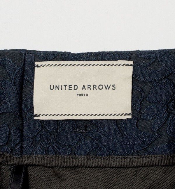 UNITED ARROWS「フクレ ジャガード スリムパンツ ‐ストレッチ ウォッシャブル‐」|スラックス|