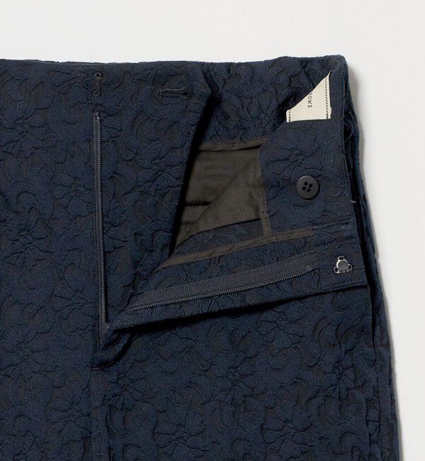 UNITED ARROWS「フクレ ジャガード スリムパンツ ‐ストレッチ ウォッシャブル‐」|スラックス|