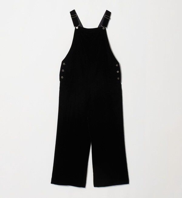 UNITED ARROWS「ベルベット サロペットパンツ」|オールインワン|BLACK