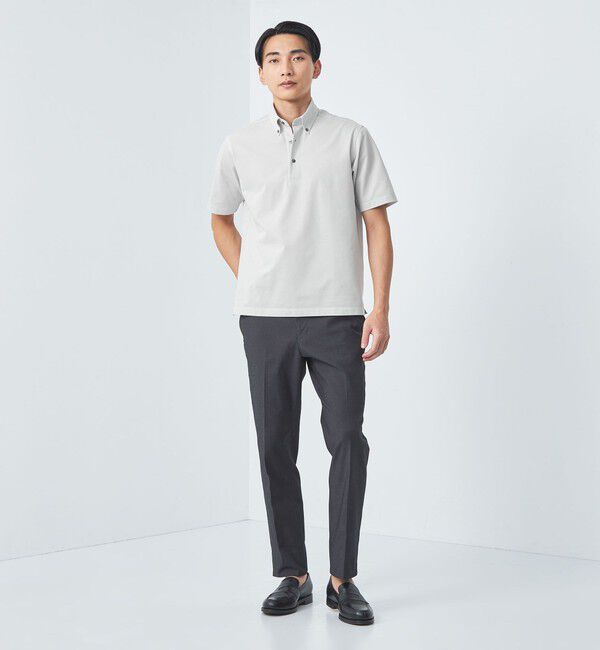 UNITED ARROWS green label relaxing「DUADRY clean バーズアイ ボタンダウン ビズポロ ポロシャツ -吸水速乾・抗菌-」|ポロシャツ|