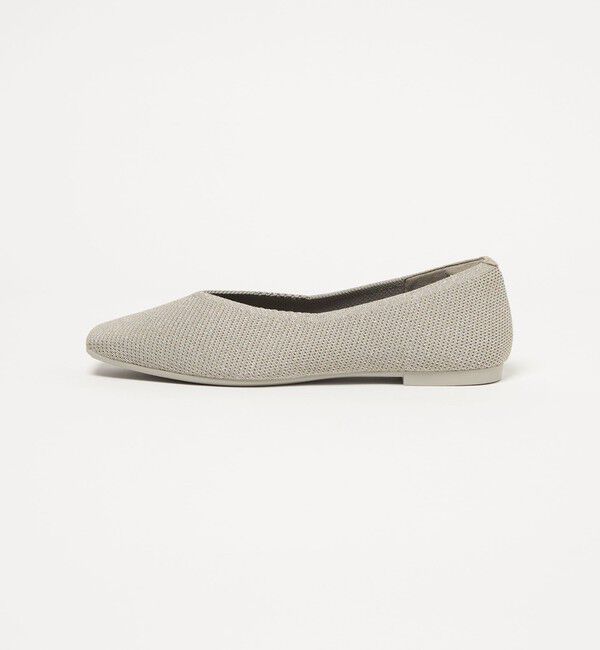 UNITED ARROWS green label relaxing「ウェルネス ニット スクエアVカット シューズ 撥水 ウォッシャブル」|バレエシューズ|