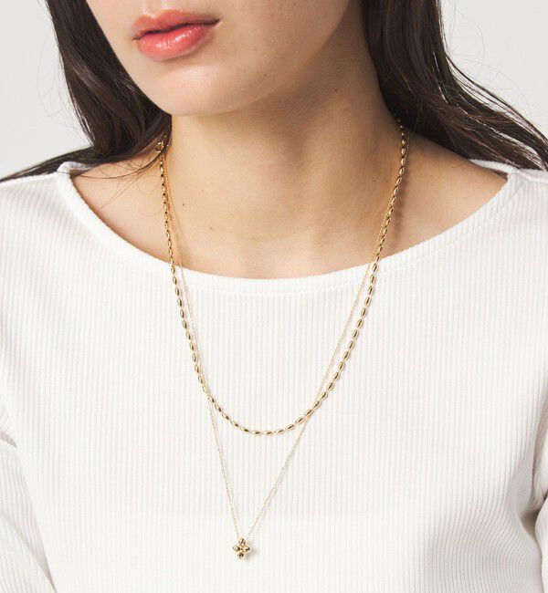 UNITED ARROWS green label relaxing「2連チェーン ポコポコチャーム ネックレス」|ネックレス|GOLD