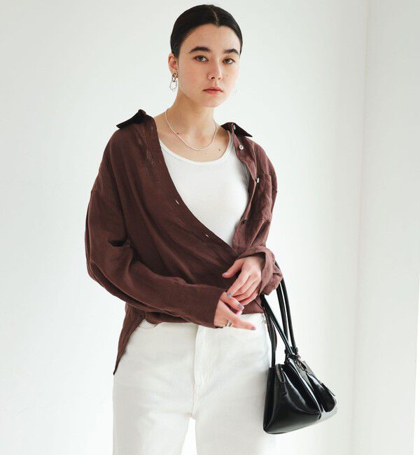 UNITED ARROWS green label relaxing「［size SHORTあり］リネン2WAYシャツ」|シャツ・ブラウス|