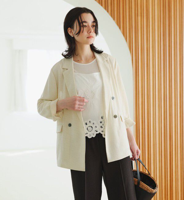 UNITED ARROWS green label relaxing「【結論シリーズ】シアーエアジャケット  マシンウォッシャブル 接触冷感 通気性」|テーラードジャケット|